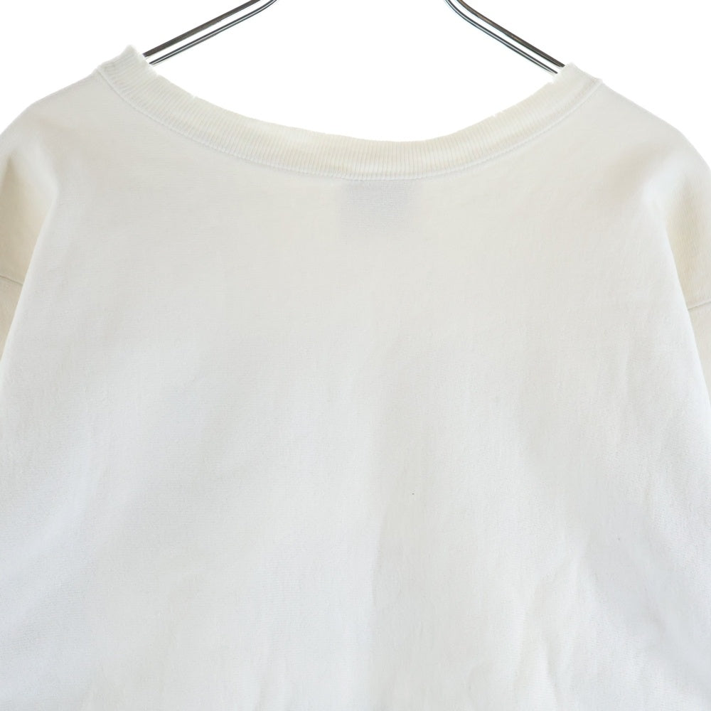 CHAMPION(チャンピオン) 80s REVERSE WEAVE USA製 3段プリント 染み込み スウェット トレーナー ホワイト