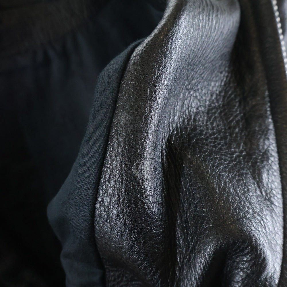 CHROME HEARTS(クロムハーツ) RACING2 レーシング2 ダガージップシングルライダースレザージャケット ブラック