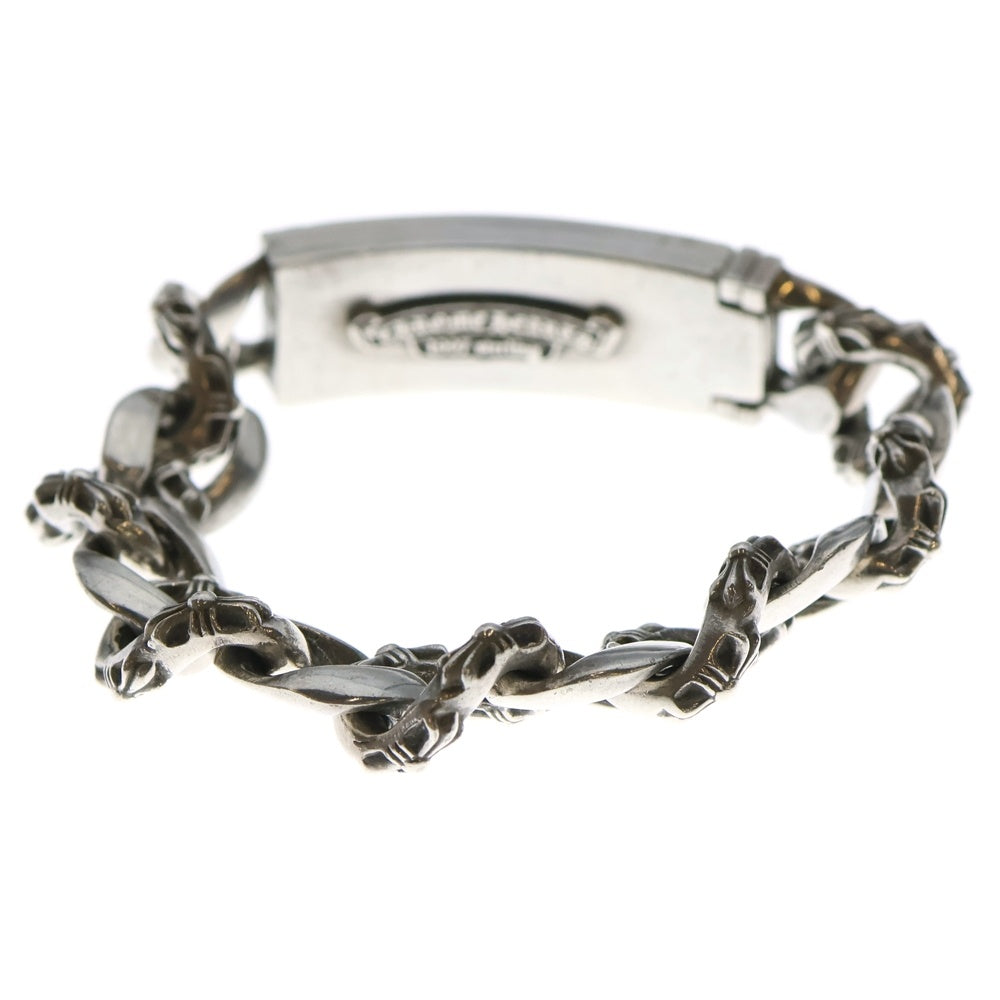 CHROME HEARTS(クロムハーツ) ID FLORAL CRS フローラルクロスIDファンシーリンク ブレスレット 13LINK シルバー BCA166