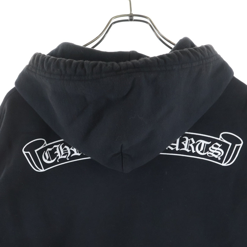 CHROME HEARTS(クロムハーツ) MLTCOL CEM CRS HD PLVR マルチカラーセメタリークロスプリントプルオーバーパーカー フーディ ブラック