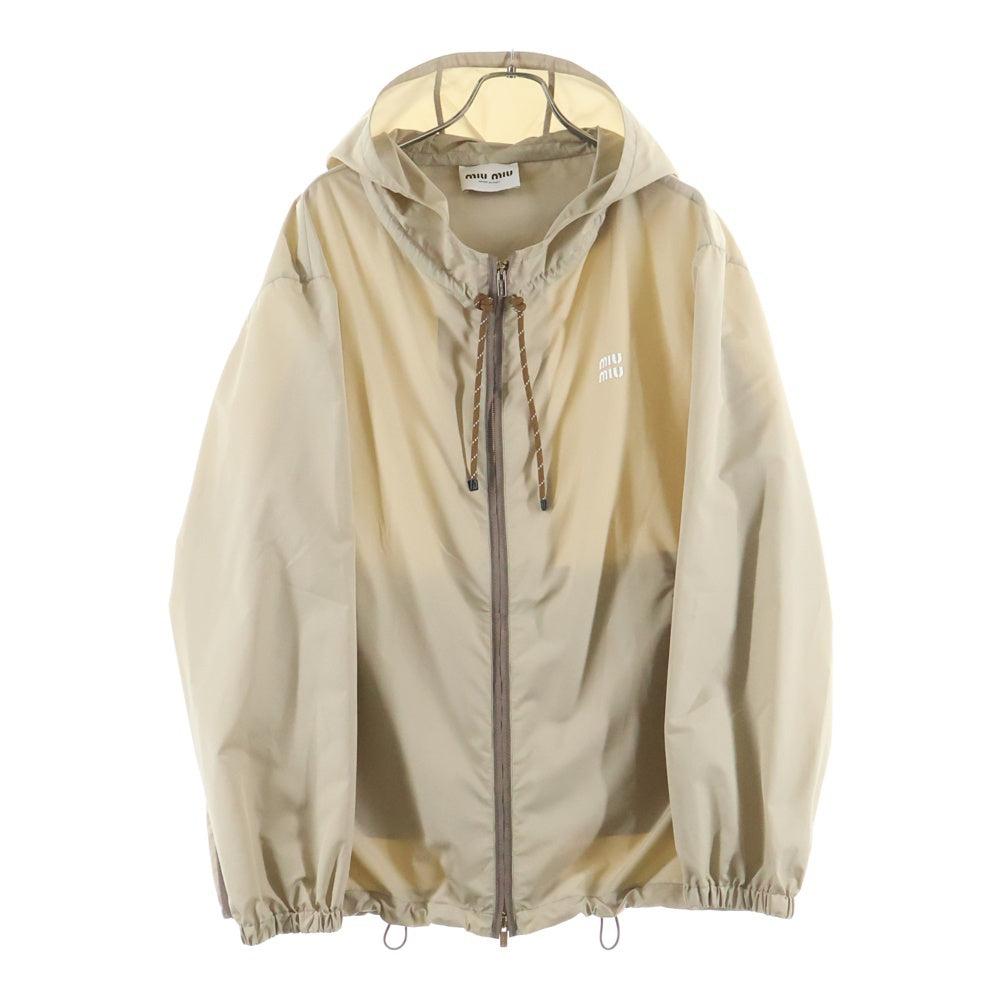 miumiu(ミュウミュウ) テクニカルファブリック フーディージャケット ML1055 S000 13MF ベージュ