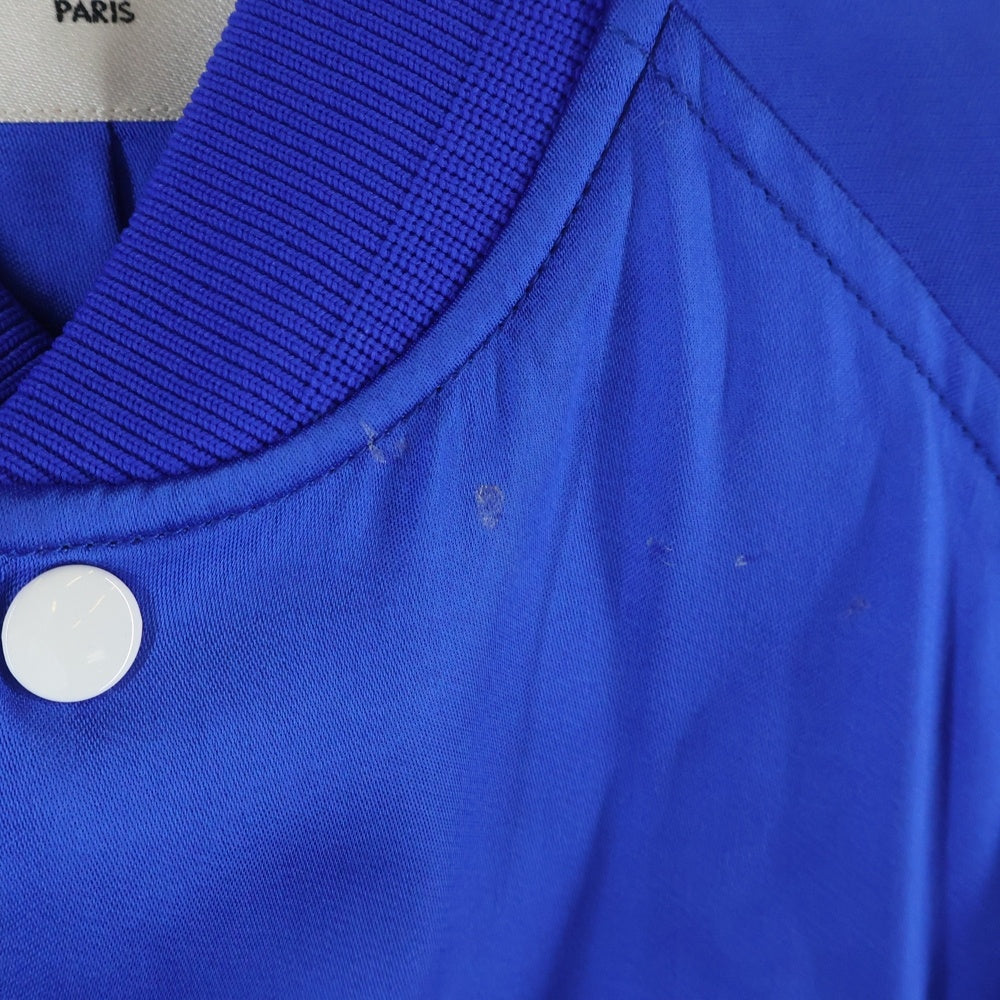 CELINE(セリーヌ) EMBROIDERED TEDDY 2V885164I ロゴ刺繍 サテン テディジャケット ブルー