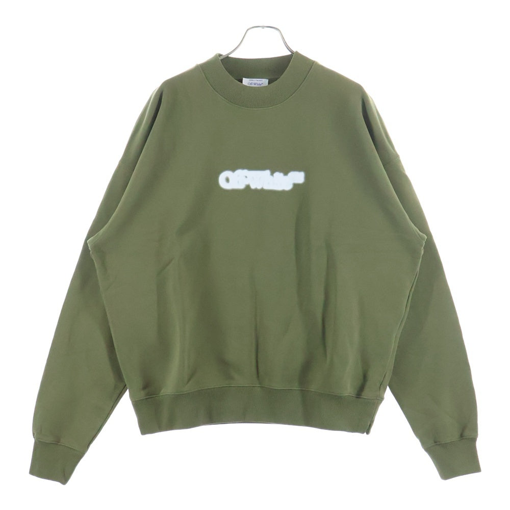 OFF-WHITE(オフホワイト) Logo Printed Crewneck Sweatshirt OMBA054S25FLE004 スウェット トレーナー カーキ
