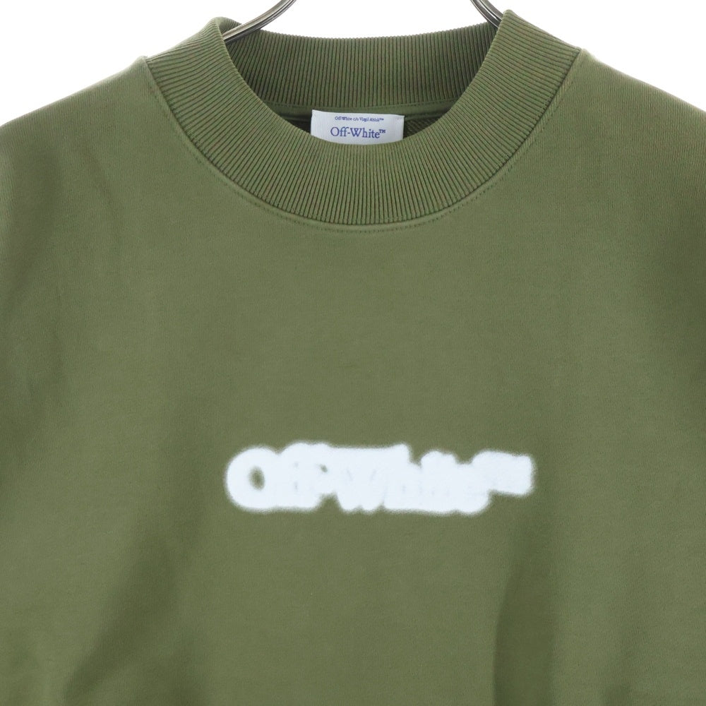 OFF-WHITE(オフホワイト) Logo Printed Crewneck Sweatshirt OMBA054S25FLE004 スウェット トレーナー カーキ