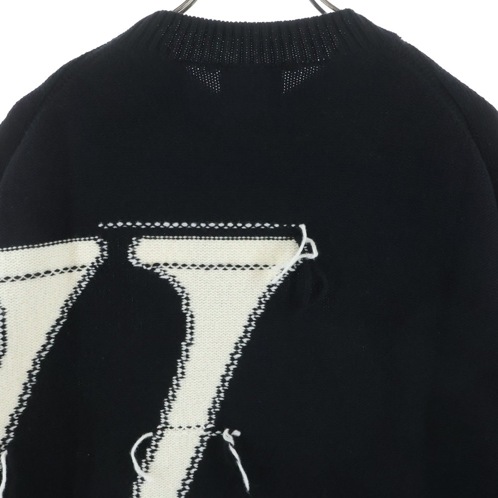 OFF-WHITE(オフホワイト) Sweater OMHE190C99KNI001 ロゴ 長袖ニット セーター ブラック