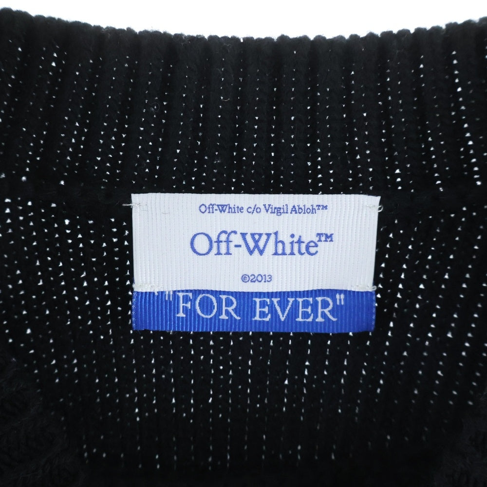 OFF-WHITE(オフホワイト) Sweater OMHE190C99KNI001 ロゴ 長袖ニット セーター ブラック