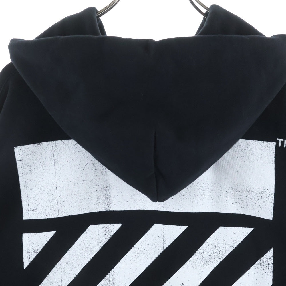 OFF-WHITE(オフホワイト) Big Off Diagonal Skate Hoodie OMBB085F25FLE00Q ロゴプリントプルオーバーパーカー フーディーブラック