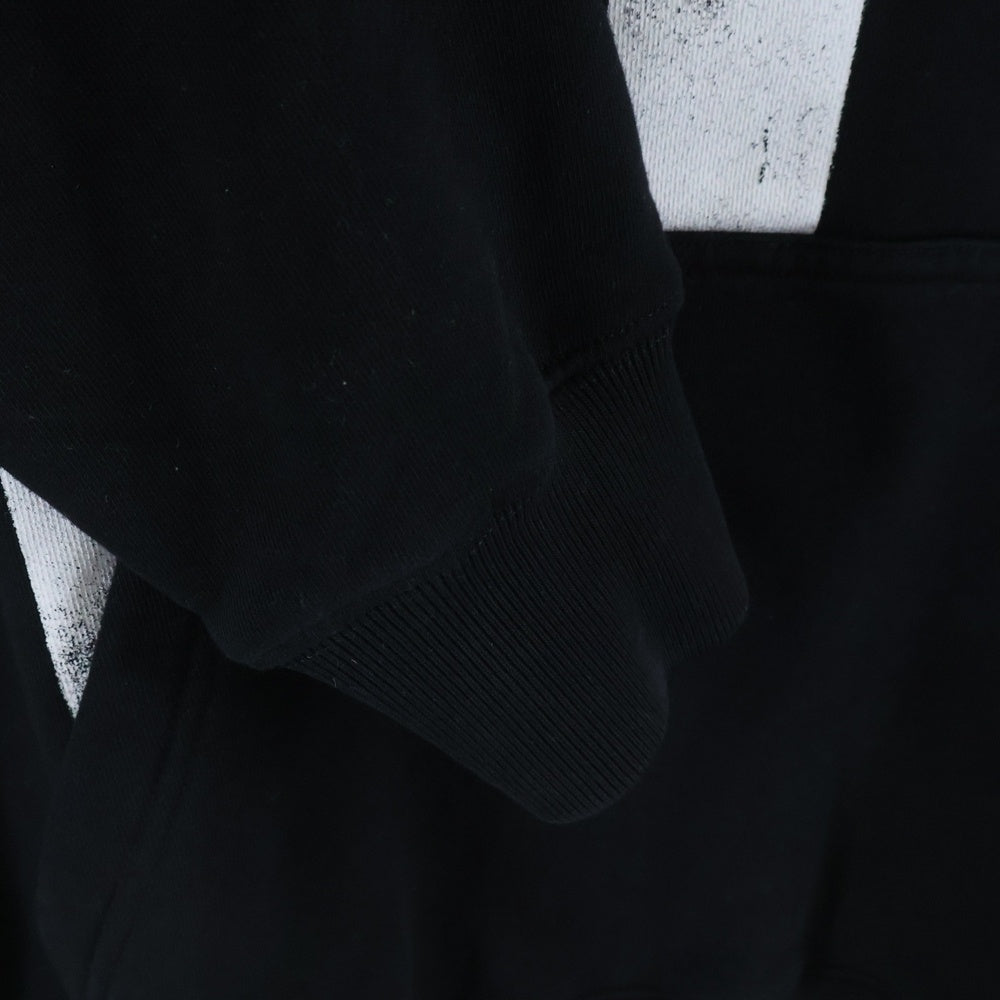 OFF-WHITE(オフホワイト) Big Off Diagonal Skate Hoodie OMBB085F25FLE00Q ロゴプリントプルオーバーパーカー フーディーブラック