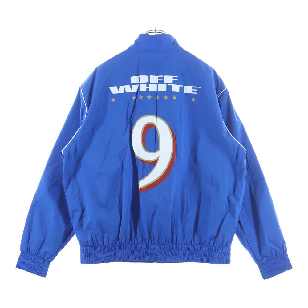 OFF-WHITE(オフホワイト) TYPE LOGO NYL TRACKTOP JACKETS OMBD05EF25FAB002 ロゴジップジャケット ブルー