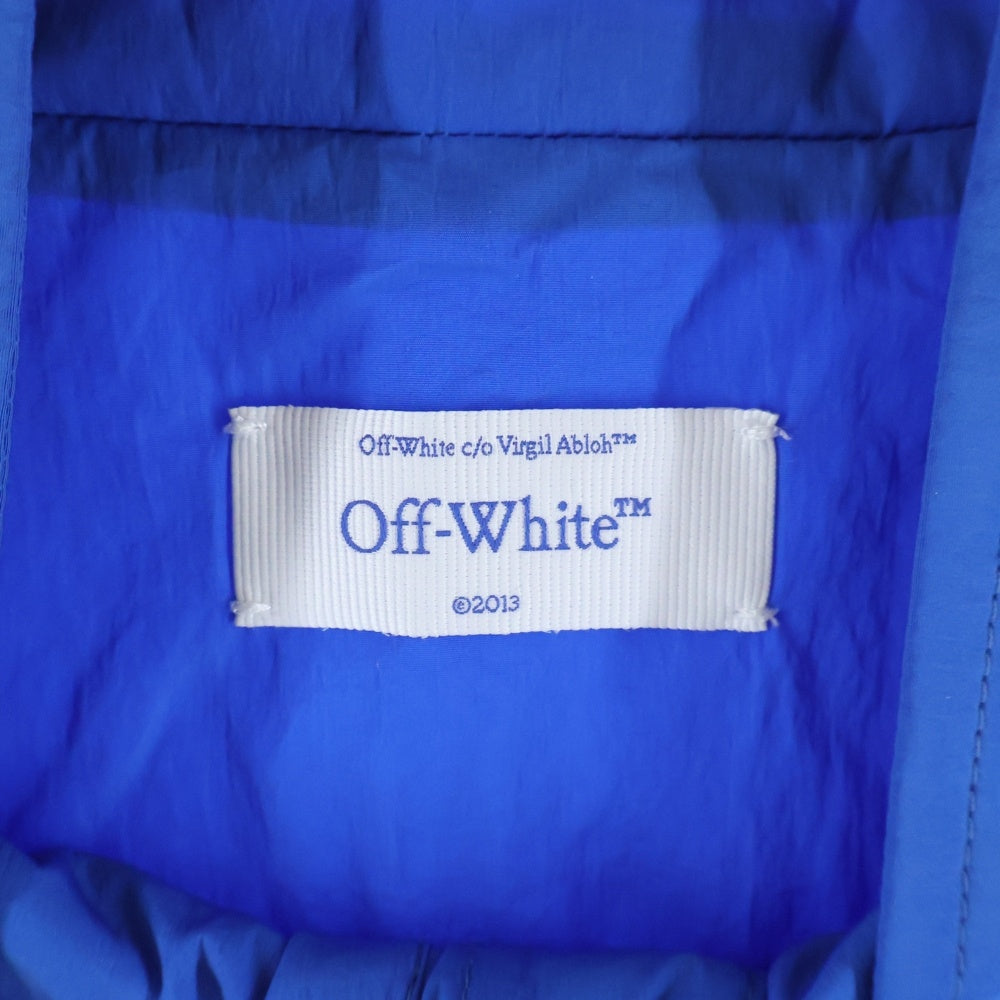OFF-WHITE(オフホワイト) TYPE LOGO NYL TRACKTOP JACKETS OMBD05EF25FAB002 ロゴジップジャケット ブルー