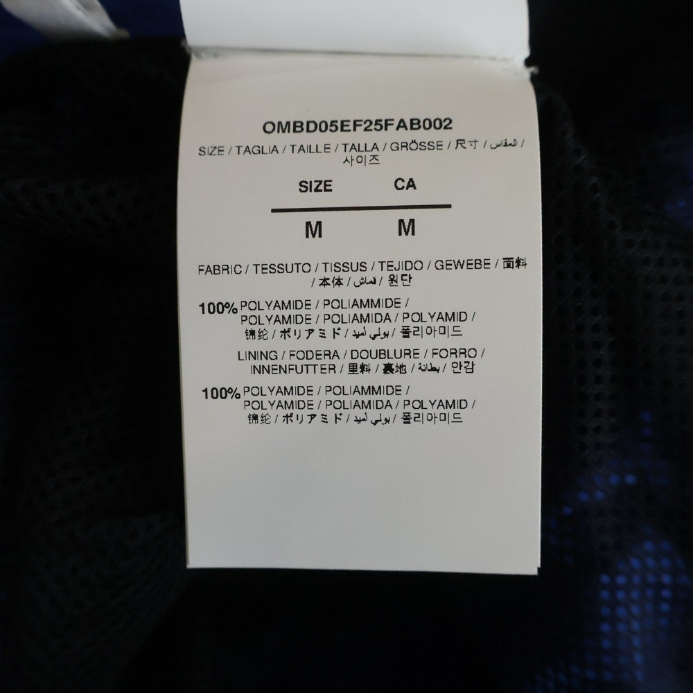 OFF-WHITE(オフホワイト) TYPE LOGO NYL TRACKTOP JACKETS OMBD05EF25FAB002 ロゴジップジャケット ブルー