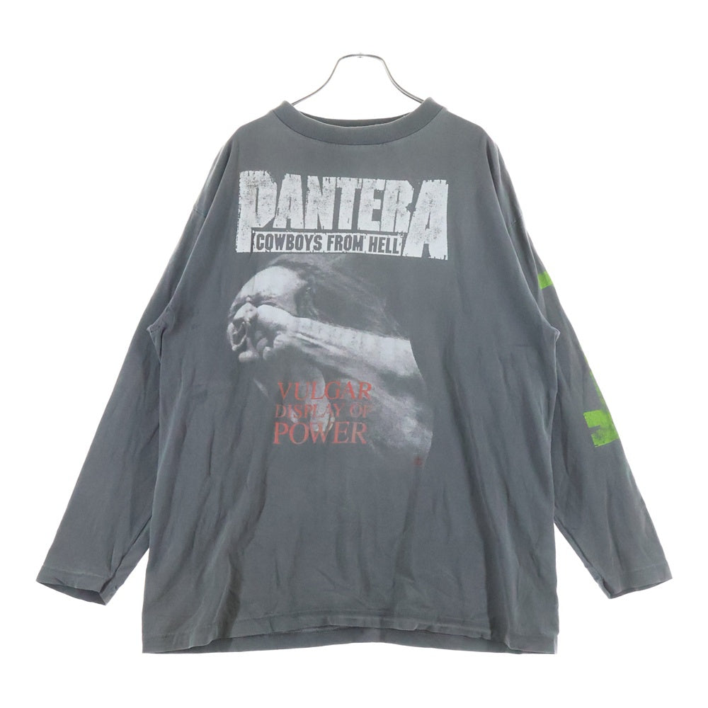 VINTAGE(ヴィンテージ) 90S PANTERA COWBOYS FROM HELL LS TEE パンテラ 長袖カットソー 長袖Tシャツ グレー