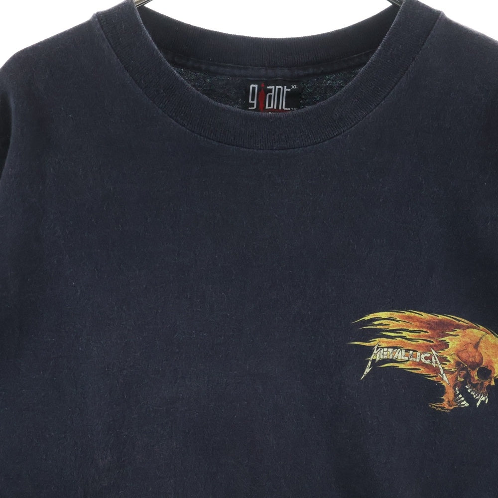 VINTAGE(ヴィンテージ) 90S METALLICA PUSHEAD SIDE LS TEE メタリカ パスヘッド 長袖Tシャツ 長袖カットソー ブラック