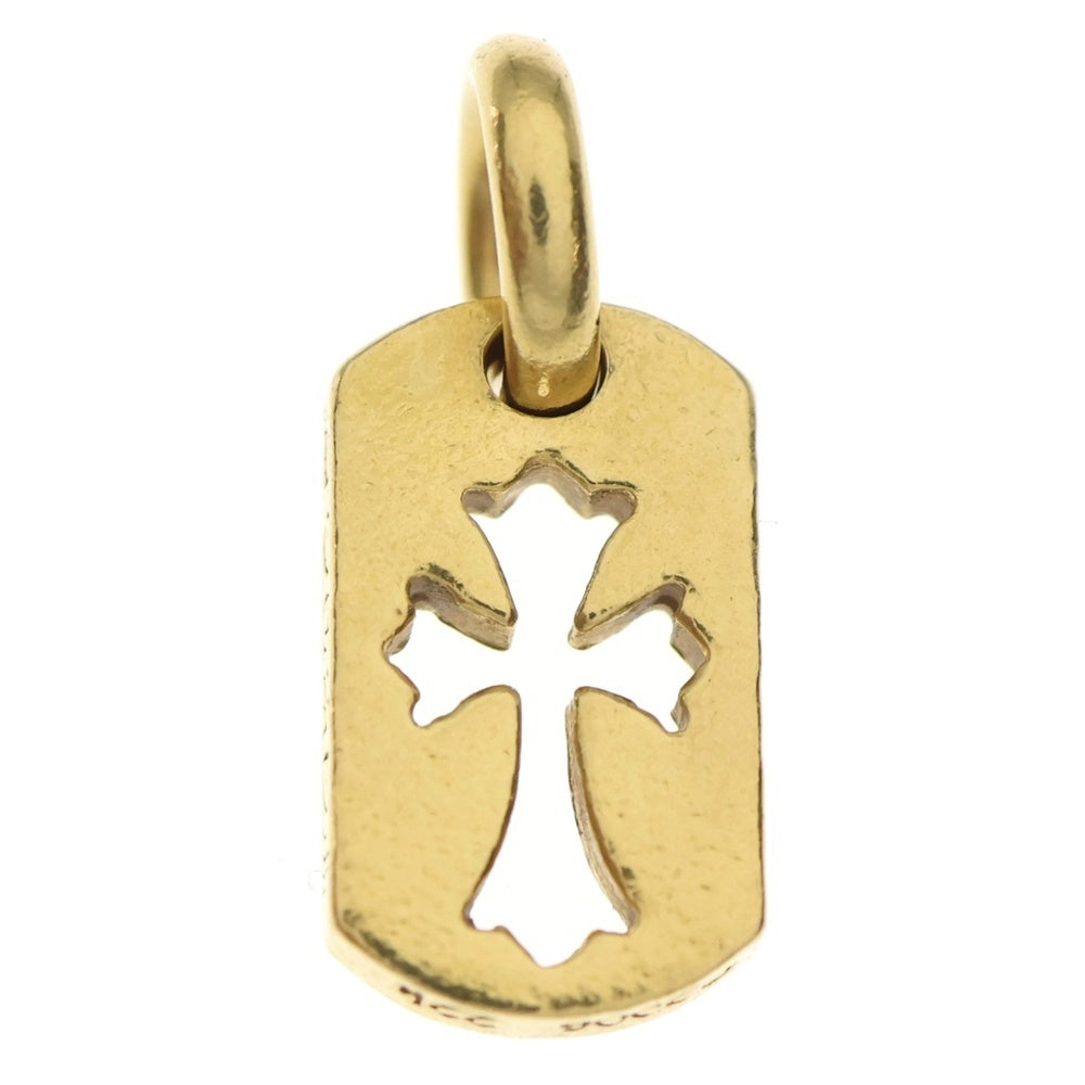 CHROME HEARTS(クロムハーツ) 22K DT TNY CO CRS タイニーカットアウトクロス ドッグタグ ペンダントトップ ゴールド BCA042