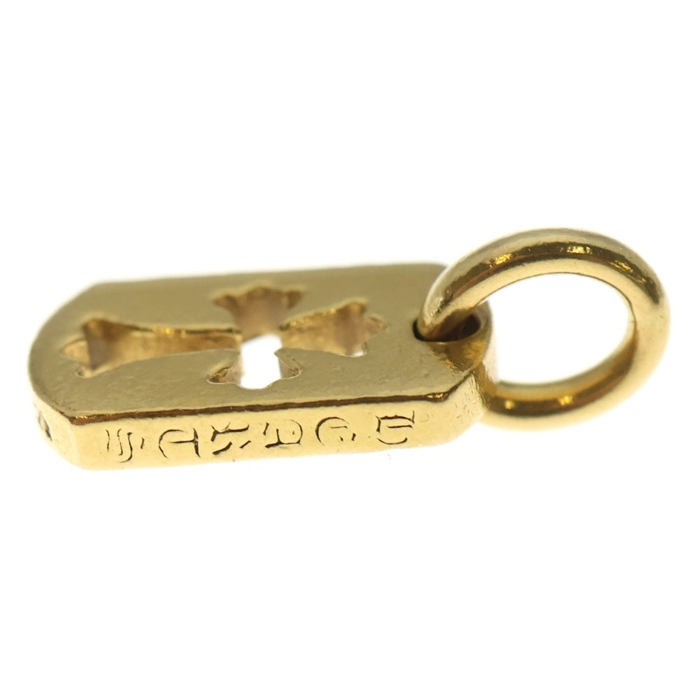 CHROME HEARTS(クロムハーツ) 22K DT TNY CO CRS タイニーカットアウトクロス ドッグタグ ペンダントトップ ゴールド BCA042