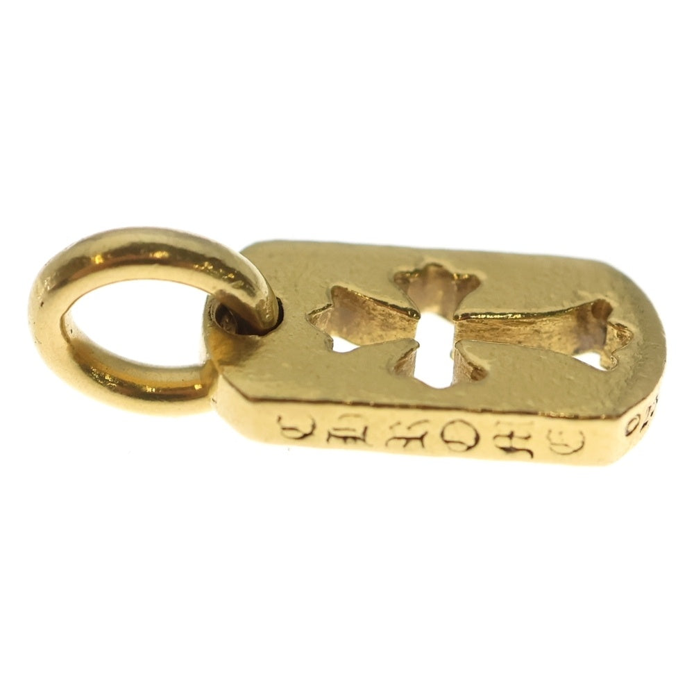 CHROME HEARTS(クロムハーツ) 22K DT TNY CO CRS タイニーカットアウトクロス ドッグタグ ペンダントトップ ゴールド BCA042