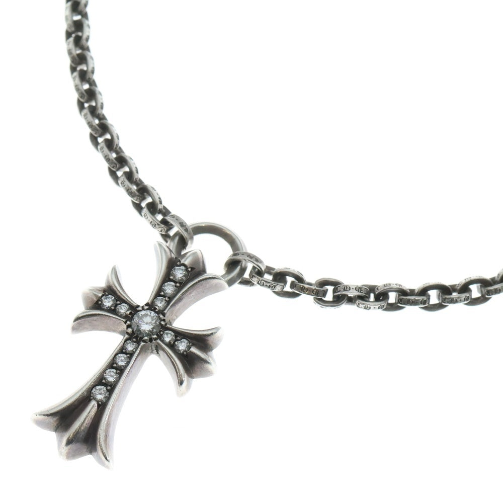 CHROME HEARTS(クロムハーツ) CH CRS SML PPR CHN P/D スモールクロス トップ ペーパーチェーン パヴェダイヤ シルバー