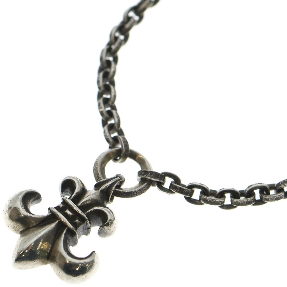 CHROME HEARTS(クロムハーツ) PAPER CHAIN NECKLACE BS FLEUR クロムハーツ BS フレア ペンダント ペーパーチェーン ネックレス シルバー