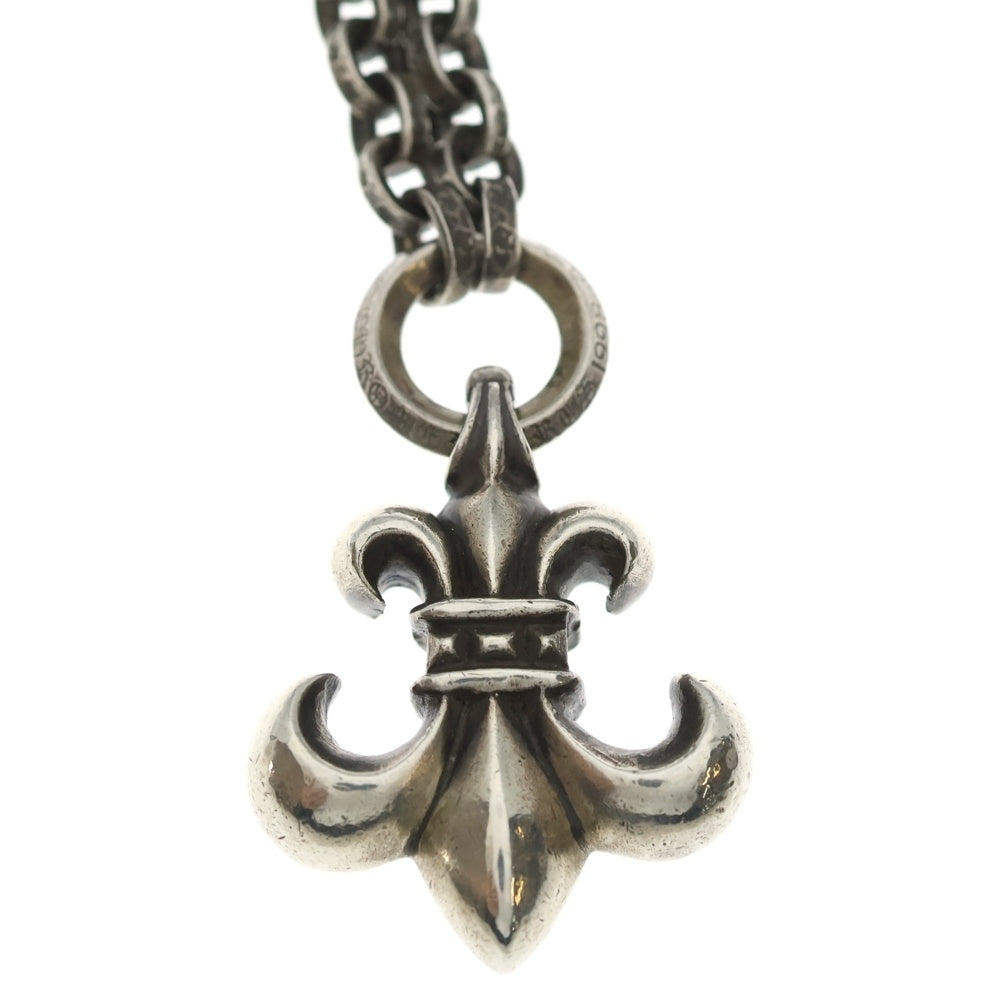 CHROME HEARTS(クロムハーツ) PAPER CHAIN NECKLACE BS FLEUR クロムハーツ BS フレア ペンダント ペーパーチェーン ネックレス シルバー