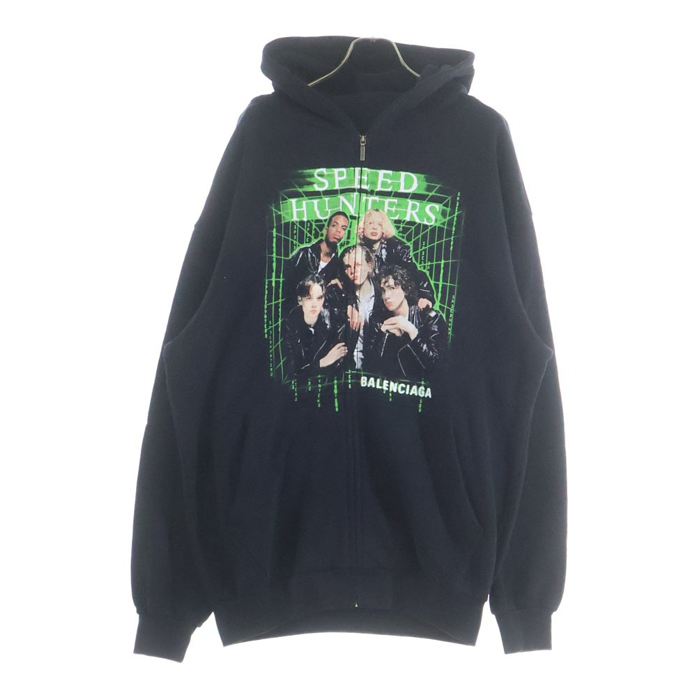 BALENCIAGA(バレンシアガ) 19SS SPEED HUNTERS ZIP UP HOODIE スピードハンターズジップアップフーディ パーカー ブラック 559100 TDV38