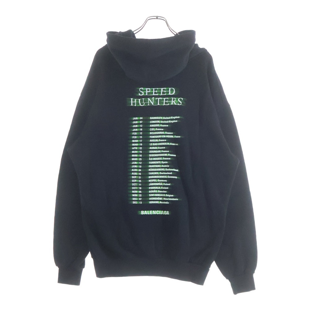 BALENCIAGA(バレンシアガ) 19SS SPEED HUNTERS ZIP UP HOODIE スピードハンターズジップアップフーディ パーカー ブラック 559100 TDV38