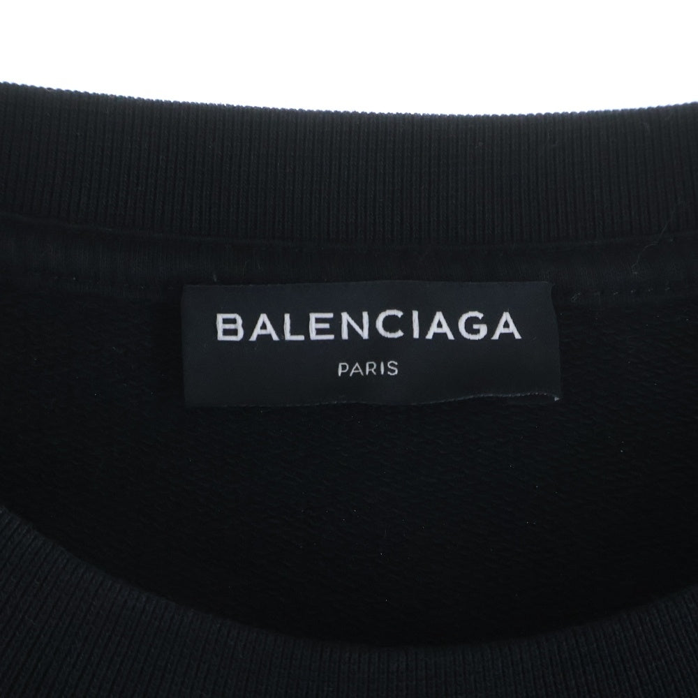 BALENCIAGA(バレンシアガ) 17AW OVERSIZED HOMME CITY オーバサイズ HOMME刺繍 スウェット トレーナー ブラック 485994 TWK22