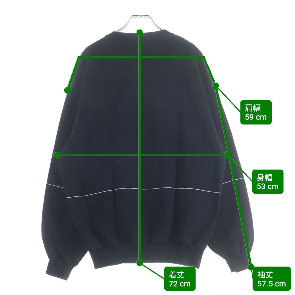 BALENCIAGA(バレンシアガ) 17AW OVERSIZED HOMME CITY オーバサイズ HOMME刺繍 スウェット トレーナー ブラック 485994 TWK22