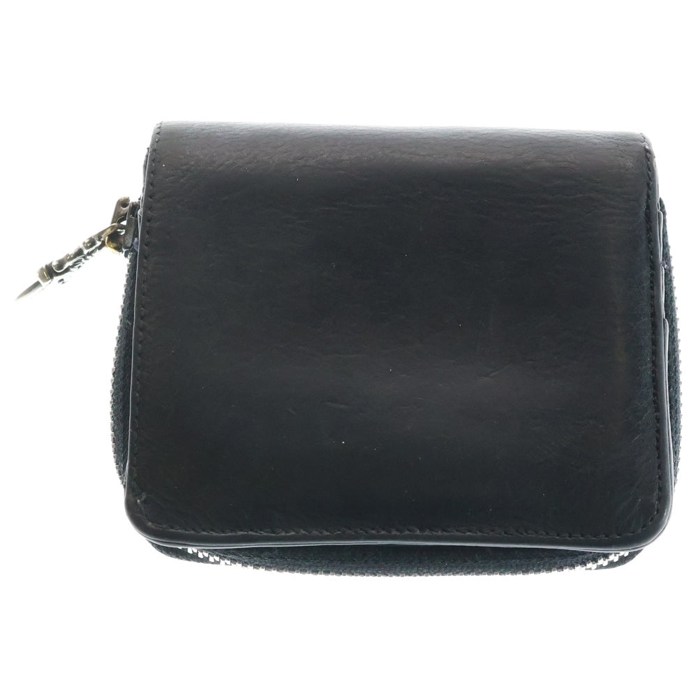 CHROME HEARTS(クロムハーツ) SQ ZIP BILL スクエアジップビル レザーウォレット 財布 ブラック BCA376