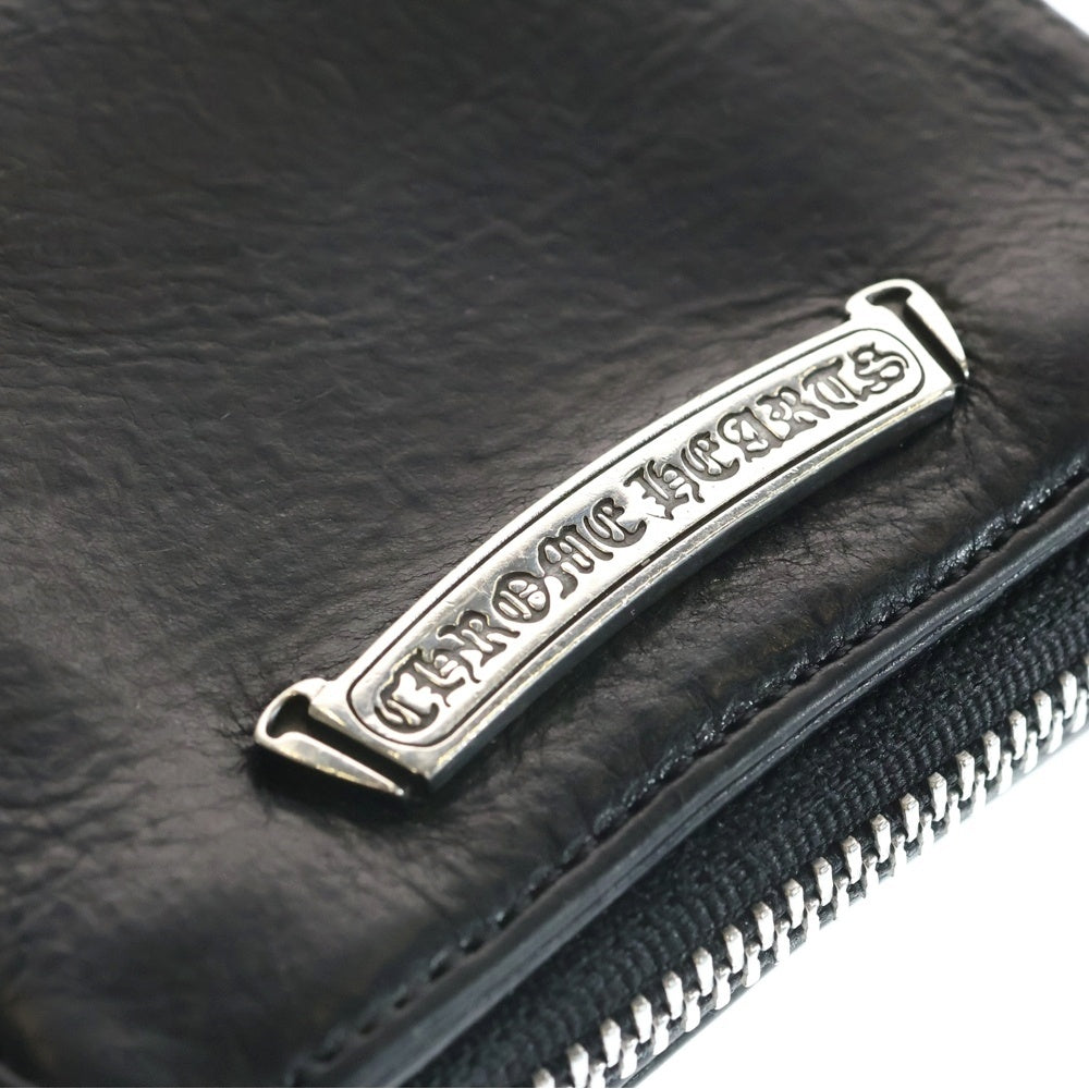 CHROME HEARTS(クロムハーツ) SQ ZIP BILL スクエアジップビル レザーウォレット 財布 ブラック BCA376