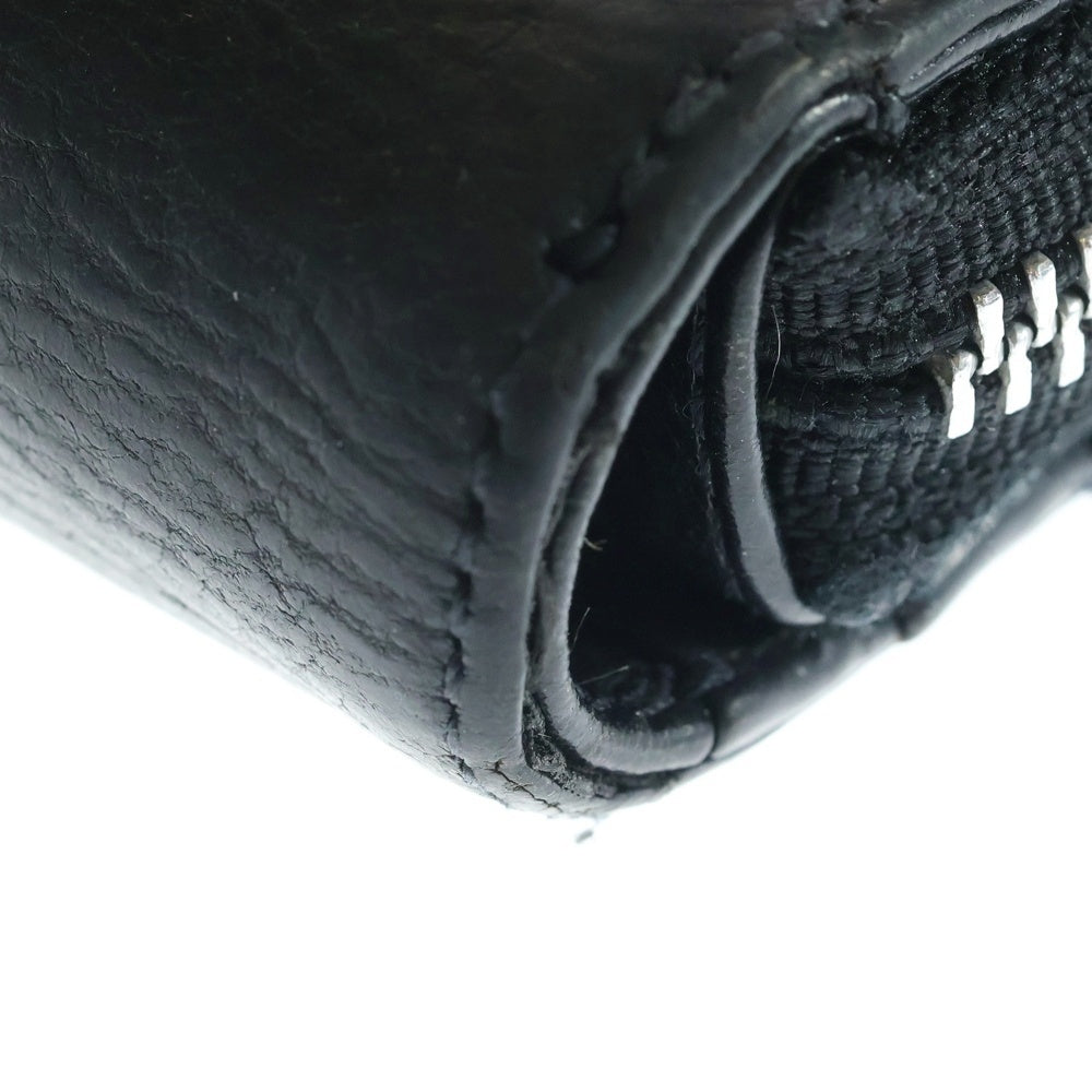 CHROME HEARTS(クロムハーツ) SQ ZIP BILL スクエアジップビル レザーウォレット 財布 ブラック BCA376