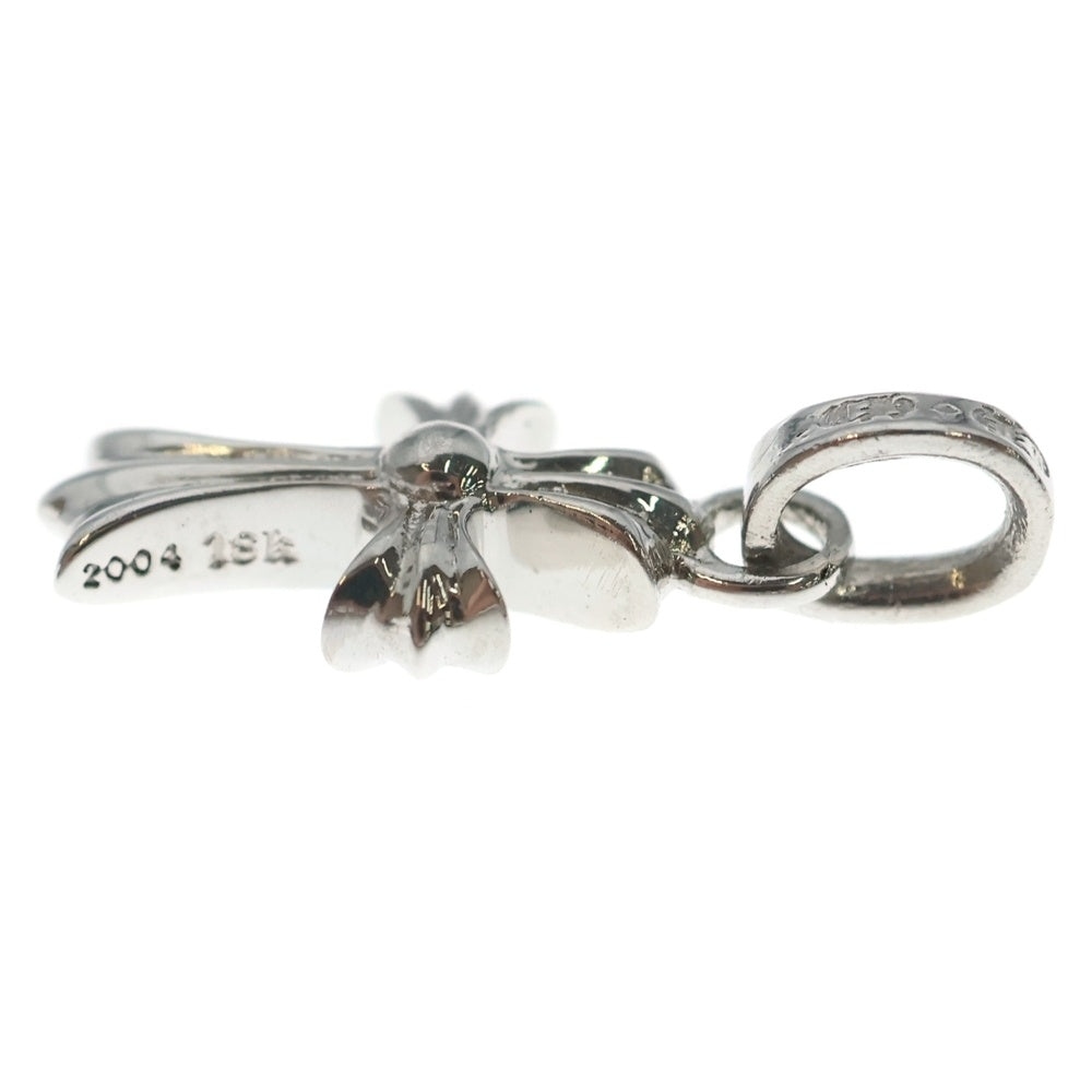 CHROME HEARTS(クロムハーツ) 18KWG CRS BBYFAT ベイビーファットクロス サファイア ペンダントトップ ホワイトゴールド