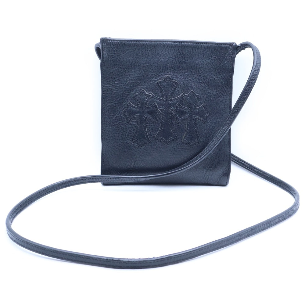 CHROME HEARTS(クロムハーツ) SQ PKT 3CEME CRS スクエアポケット 3クロスパッチレザーショルダーバッグ