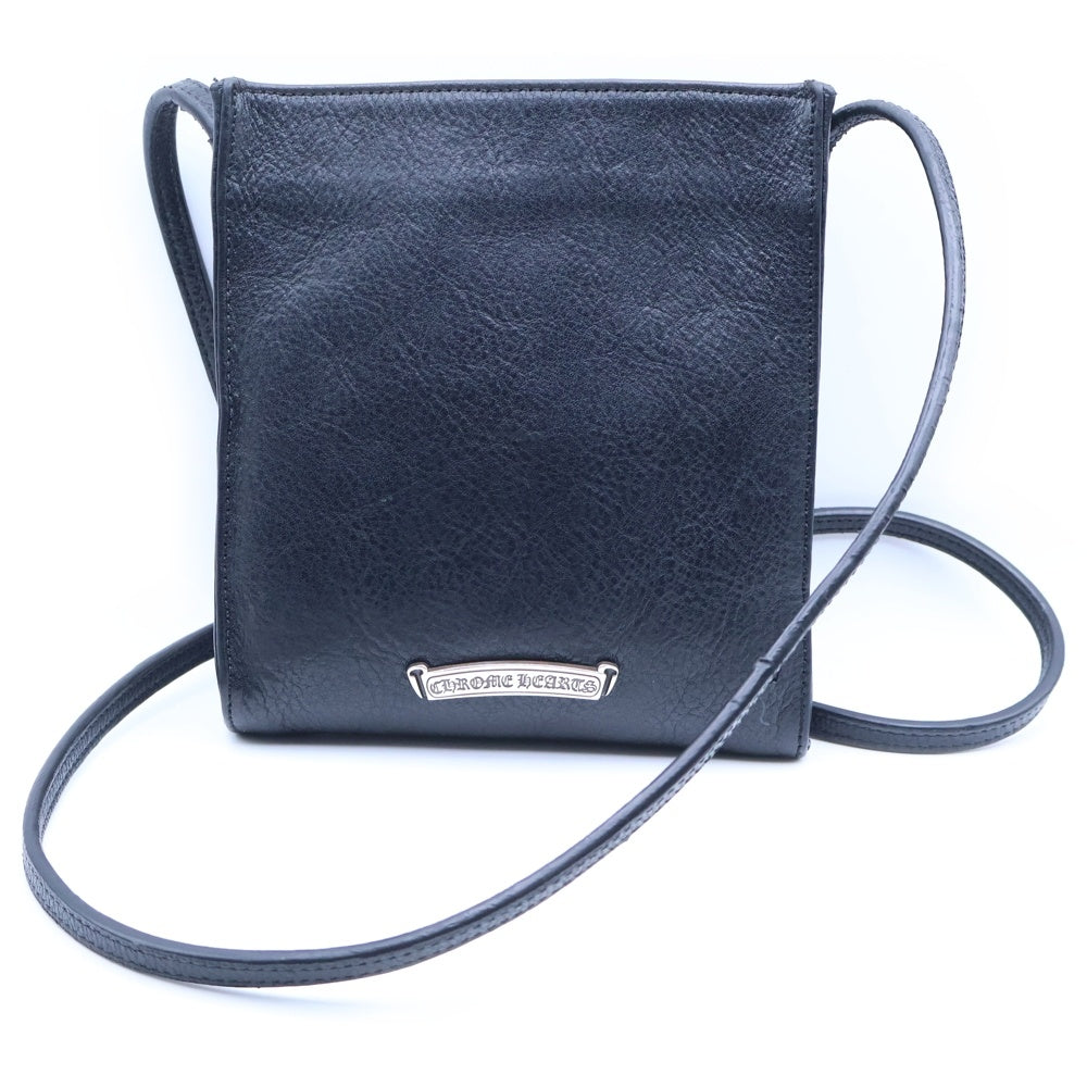 CHROME HEARTS(クロムハーツ) SQ PKT 3CEME CRS スクエアポケット 3クロスパッチレザーショルダーバッグ