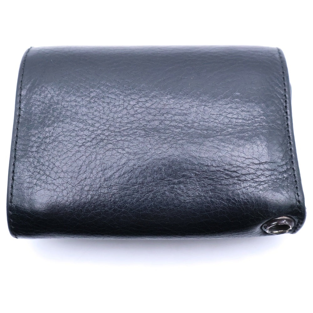 CHROME HEARTS(クロムハーツ) 3FOLD 3フォールド BSフレアボタン レザーウォレット 財布 ブラック BCA364