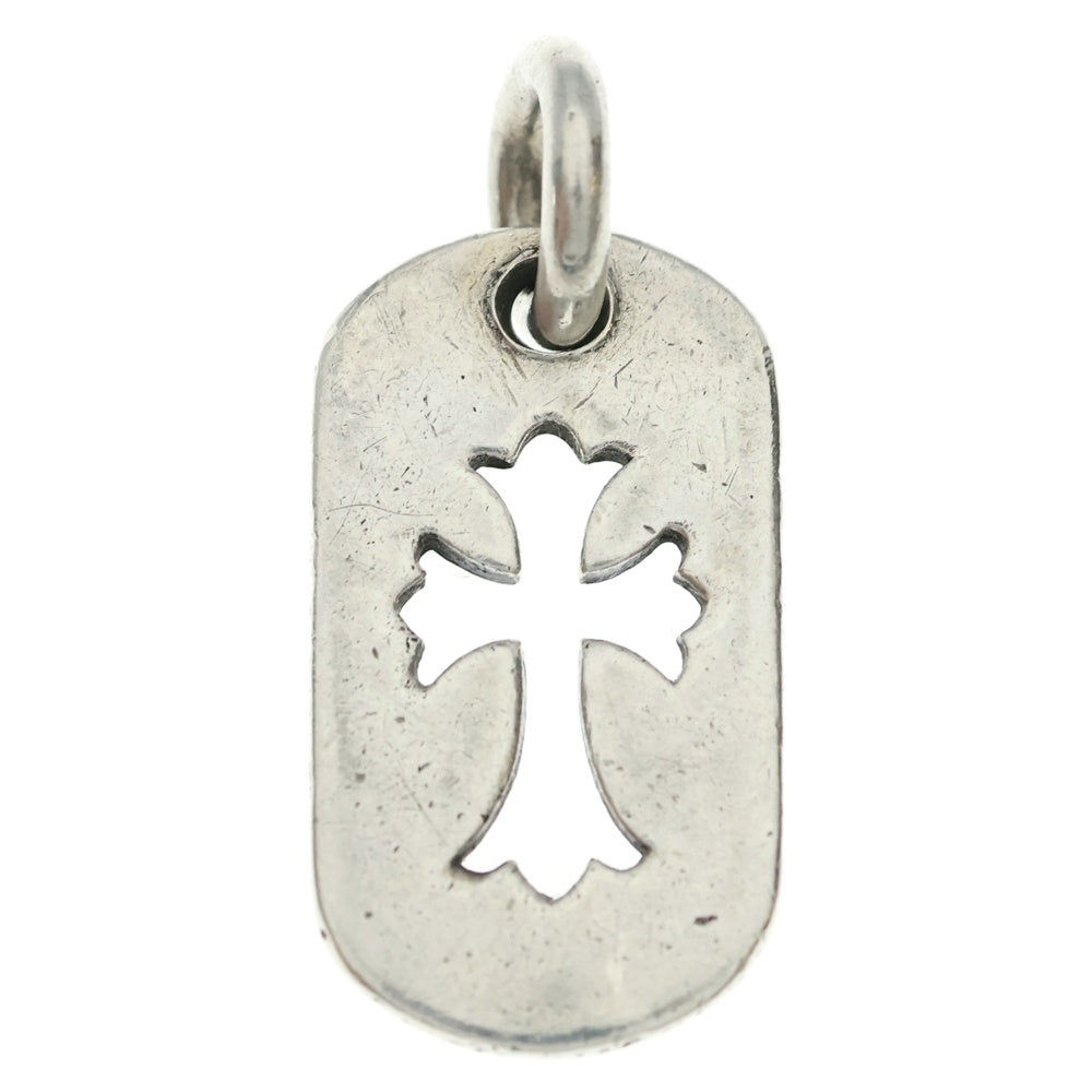 CHROME HEARTS(クロムハーツ) D TAG SML CO CRS OLD カットアウトクロスドッグタグ スモール ペンダントトップ シルバー BCA242