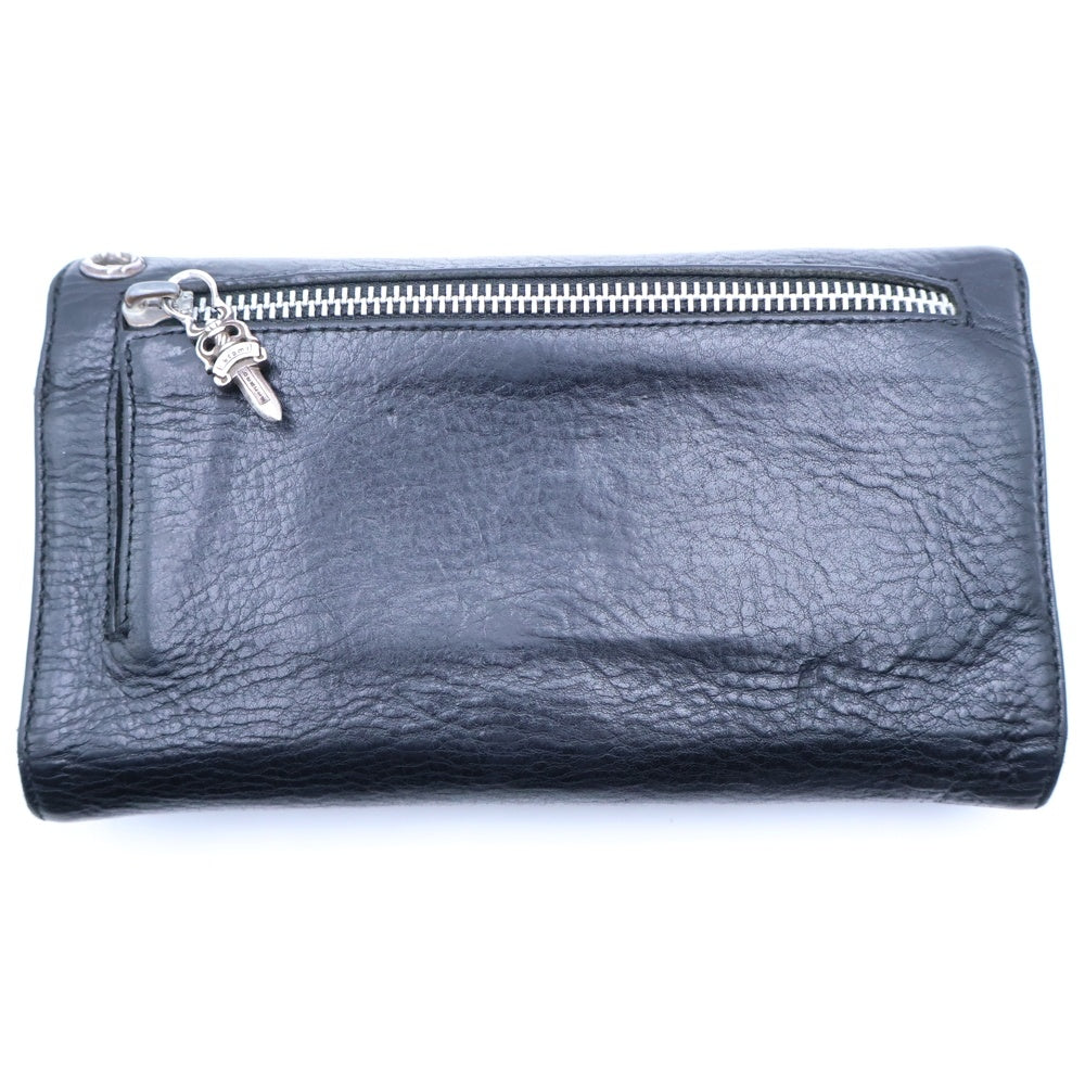 CHROME HEARTS(クロムハーツ) WAVE CROSS BALL ウェーブ クロスボールボタンレザーウォレット財布
