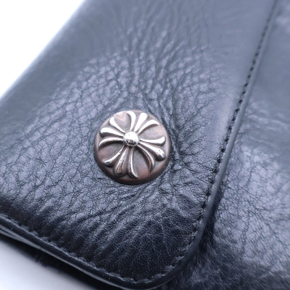 CHROME HEARTS(クロムハーツ) WAVE CROSS BALL ウェーブ クロスボールボタンレザーウォレット財布