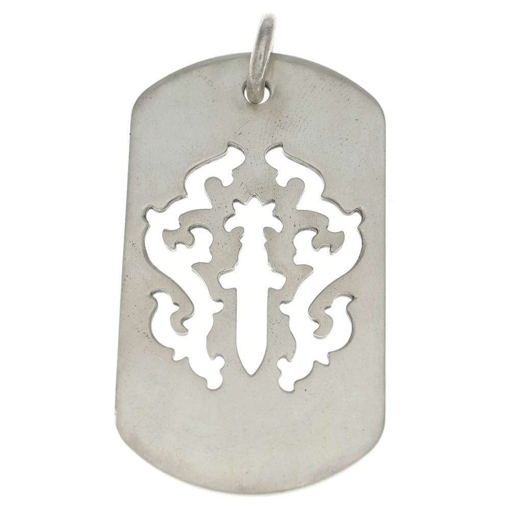 CHROME HEARTS(クロムハーツ) D TAG LRG DAGGER ダガーカットアウトドッグタグ ラージドッグタグネックレストップ
