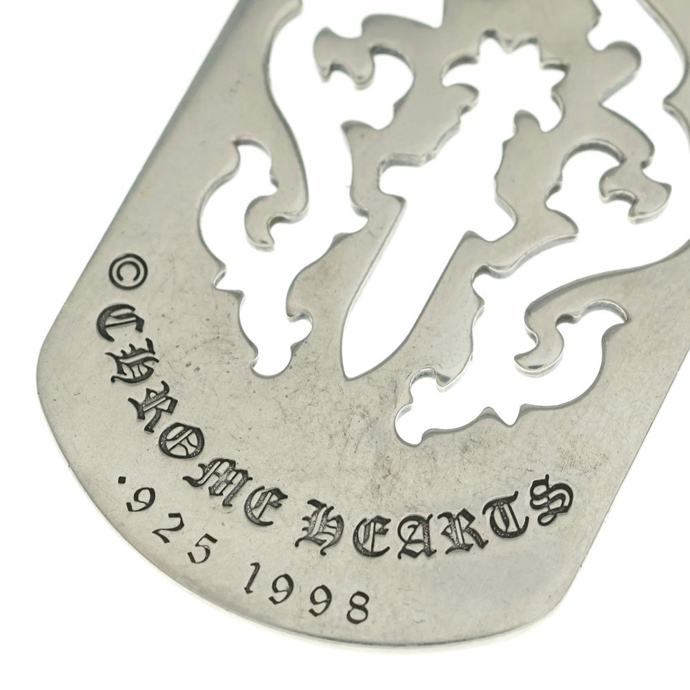 CHROME HEARTS(クロムハーツ) D TAG LRG DAGGER ダガーカットアウトドッグタグ ラージドッグタグネックレストップ
