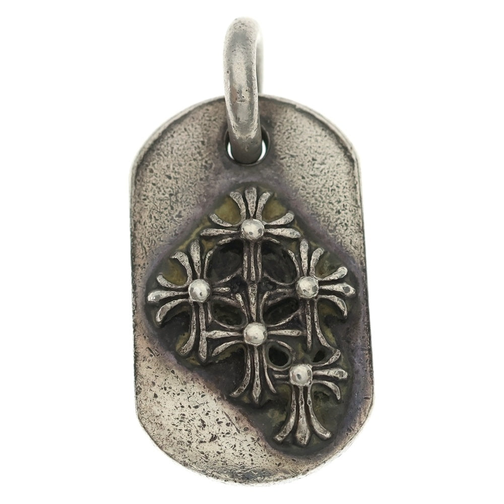 CHROME HEARTS(クロムハーツ) RAISED DOGTAG レイズドドッグタグ チャーム シルバーネックレストップ レディース