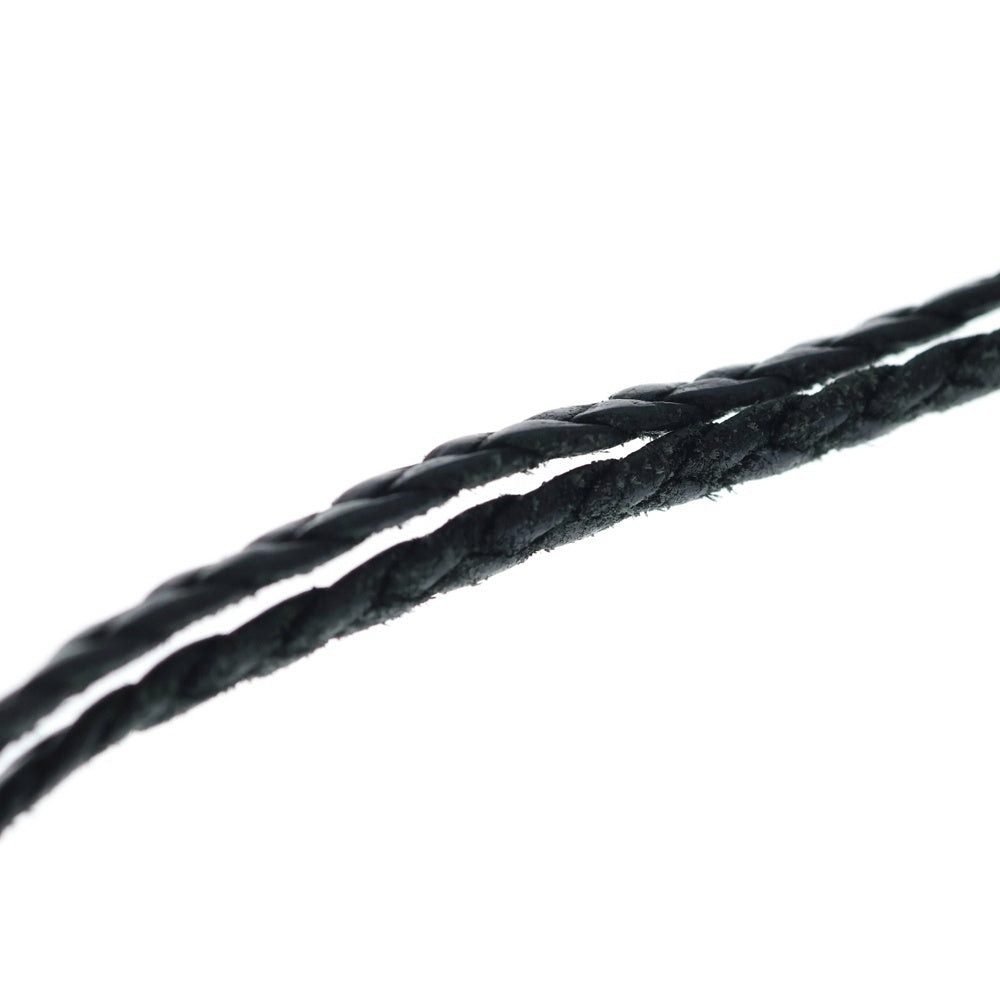 CHROME HEARTS(クロムハーツ) LEATHER BRAID スクロールレザーブレード シルバーネックレス