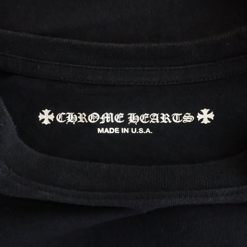 CHROME HEARTS(クロムハーツ) ×マッティボーイ 99アイズ Chomper L/S FLORAL CROSS チョンパー 袖フローラル 裏地プリント ロングTシャツ ブラック