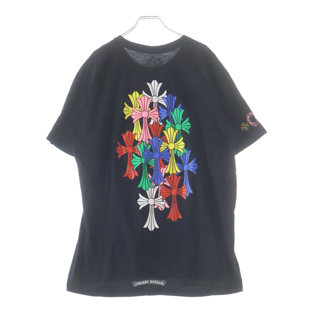 CHROME HEARTS(クロムハーツ) MLTCOL CEM CRS T-SHRT マルチセメタリークロスプリント半袖Tシャツ ブラック/マルチ