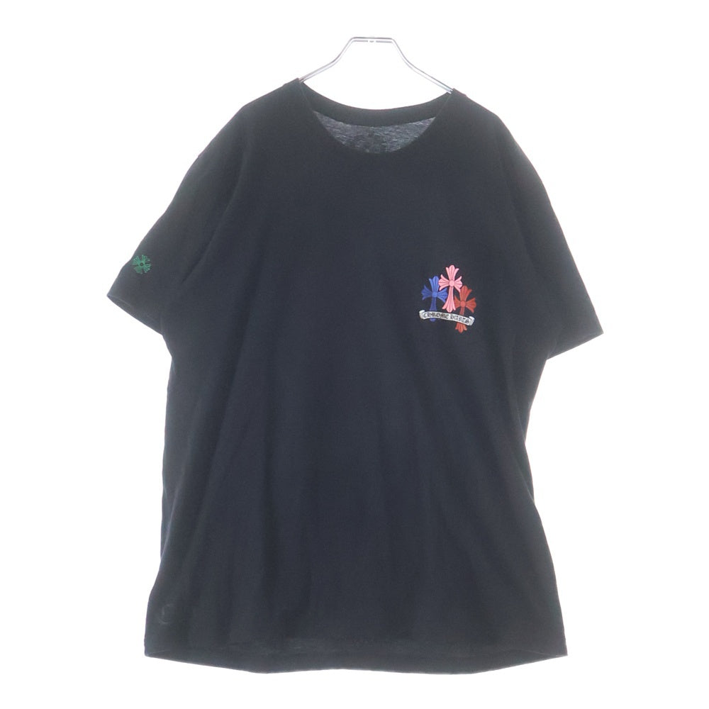 CHROME HEARTS(クロムハーツ) MLTCOL CEM CRS T-SHRT マルチセメタリークロスプリント半袖Tシャツ ブラック/マルチ