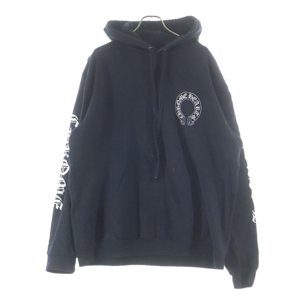 CHROME HEARTS(クロムハーツ) SWTSHRT PLVR MATTY BOY バックホースシュープリントパーカー フーディー ブラック