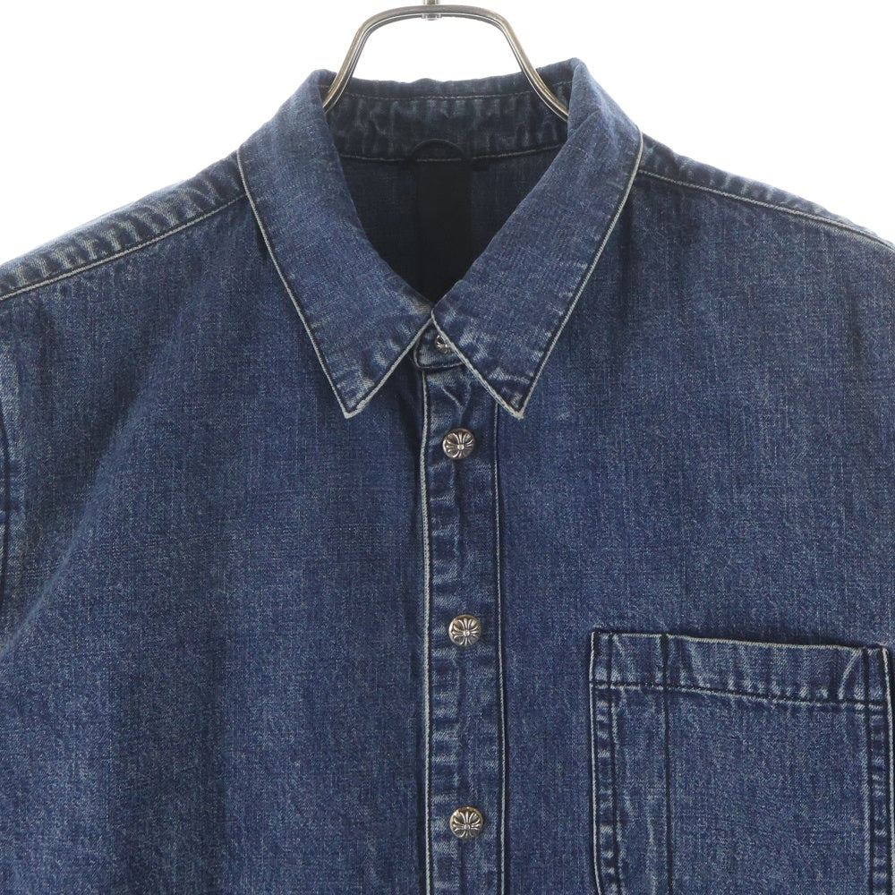 CHROME HEARTS(クロムハーツ) LAST BITE クロスボールボタンデニム長袖シャツ インディゴ