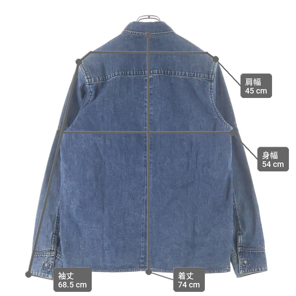 CHROME HEARTS(クロムハーツ) LAST BITE クロスボールボタンデニム長袖シャツ インディゴ