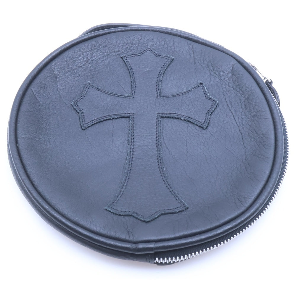 CHROME HEARTS(クロムハーツ) Booster Cable Leather Handbag クロスパッチ付 レザーハンドバッグ ブラック