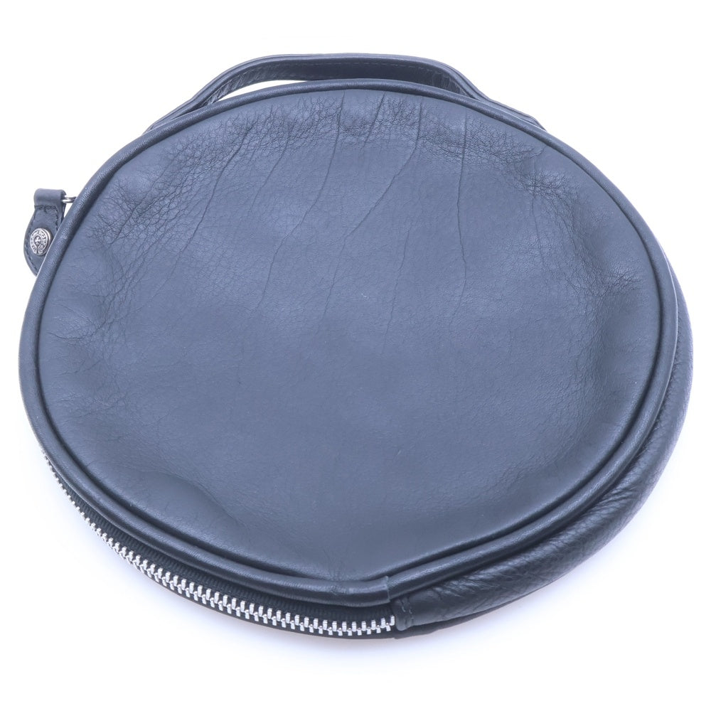 CHROME HEARTS(クロムハーツ) Booster Cable Leather Handbag クロスパッチ付 レザーハンドバッグ ブラック