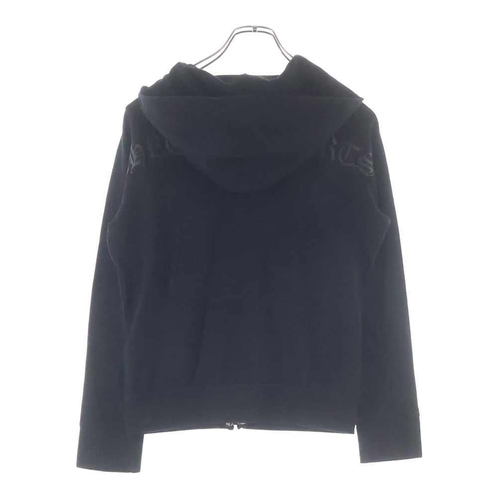 CHROME HEARTS(クロムハーツ) SWTSHRT HD ZIP アーチロゴプリントジップアップパーカー ブラック